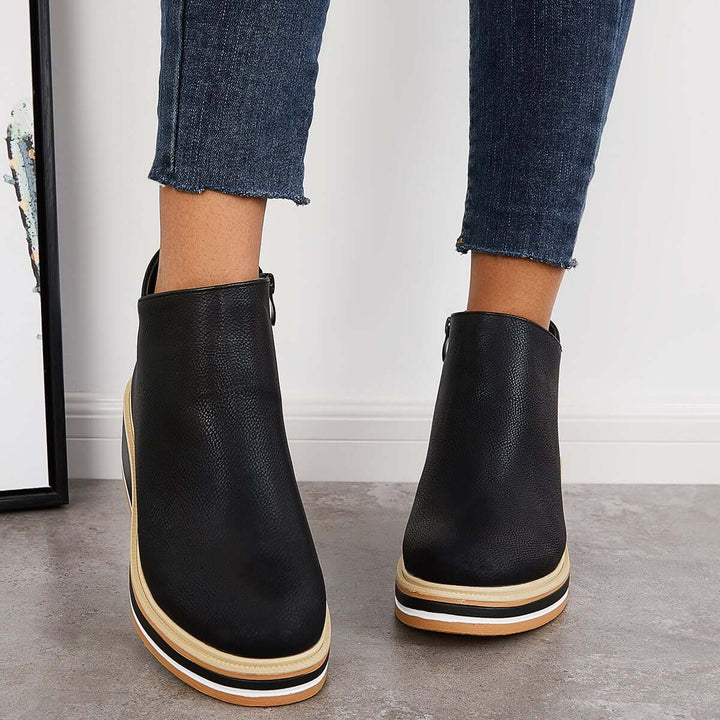Drune | Stilvolle Stiefeletten mit Zipper und Plateau