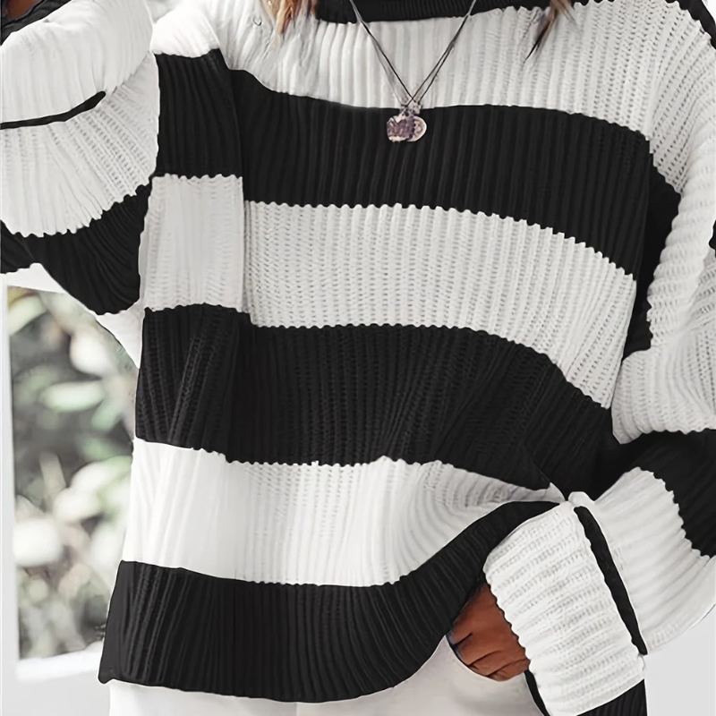 Drune | pullover strick - Gestreift & Oversize