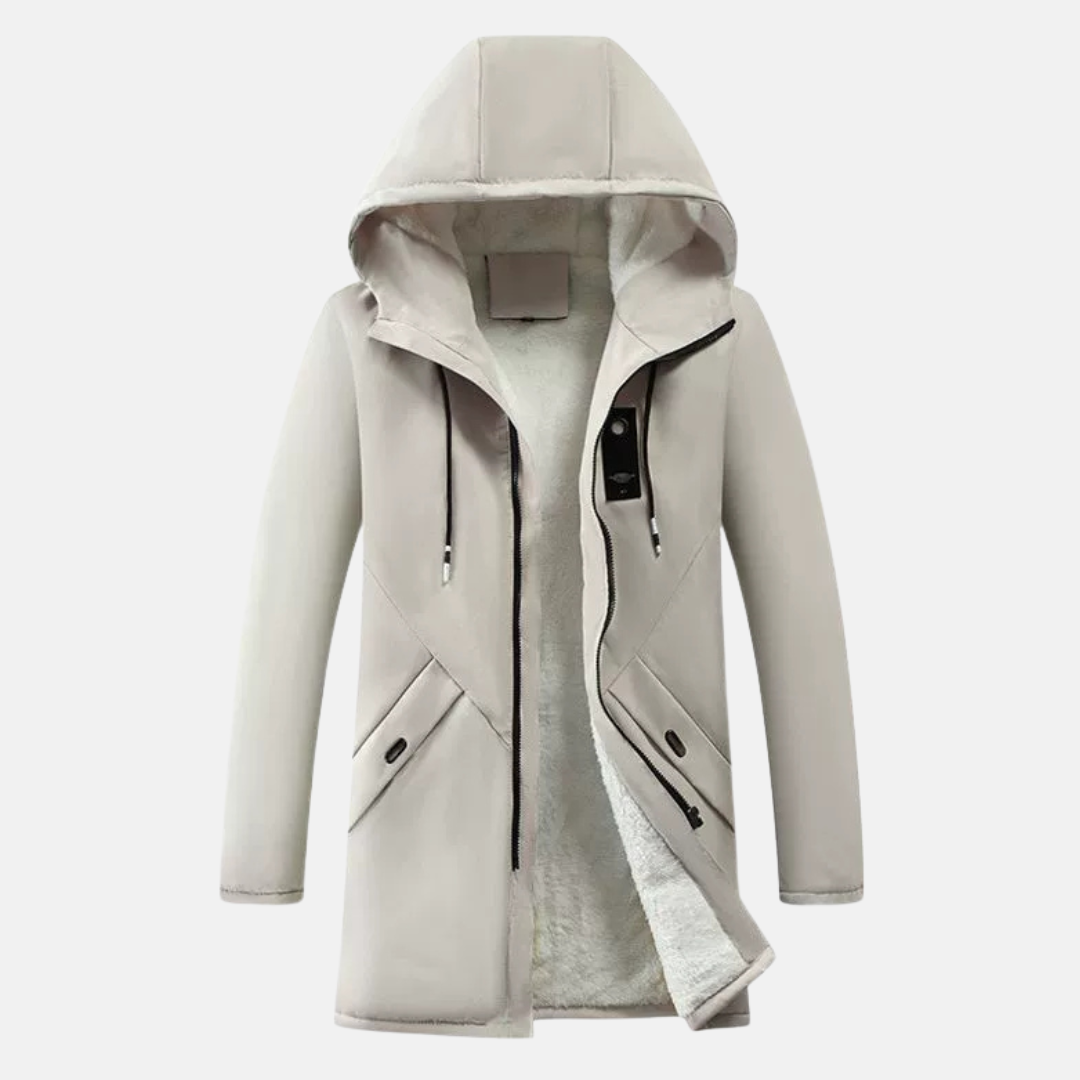 Drune | Kapuzenjacke - Mittellange Passform - Fleece-Fütterung - Winddicht Zip-Front Freizeitbekleidung