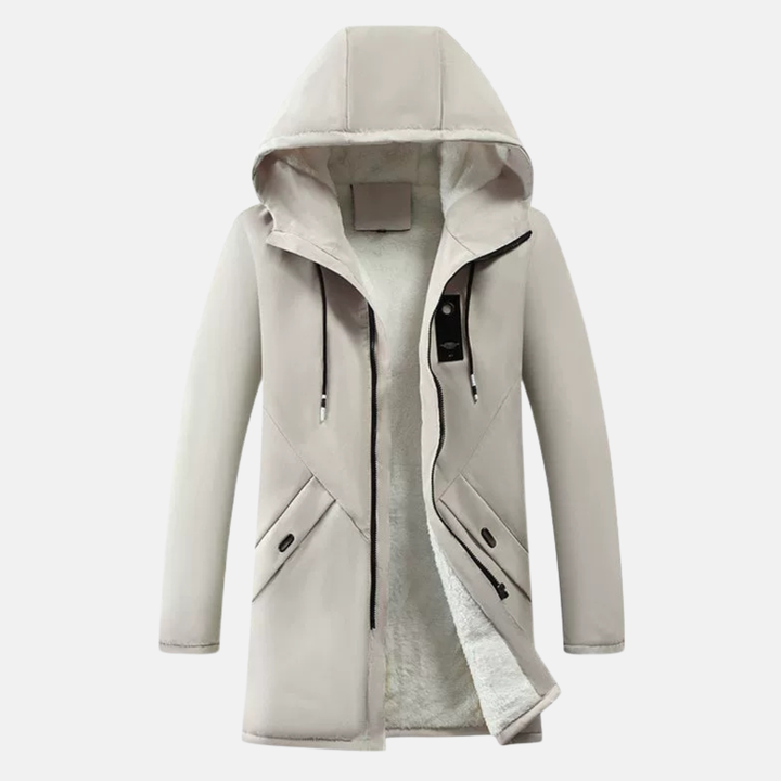 Drune | Kapuzenjacke - Mittellange Passform - Fleece-Fütterung - Winddicht Zip-Front Freizeitbekleidung