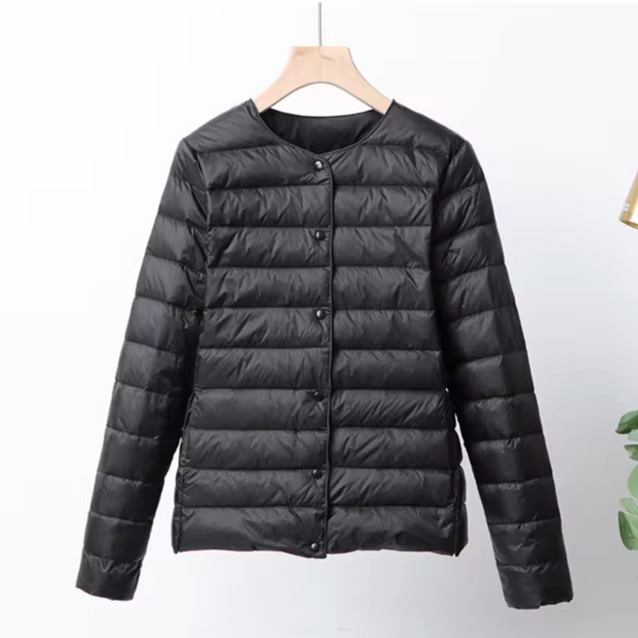 Drune | Daunenjacke Slim Fit Leicht Gewattet Kragenlos Hüftlänge
