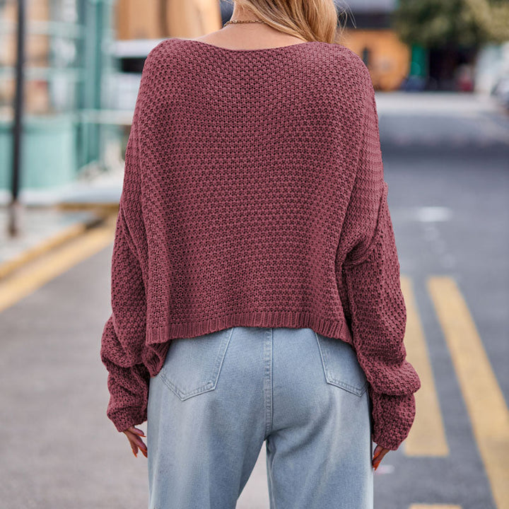 Drune | Kabelstrickpullover mit Lochmuster Acryl