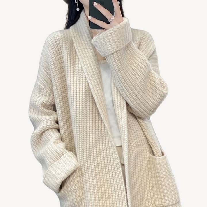 Drune | Damen Lange Strickcardigan Pullover