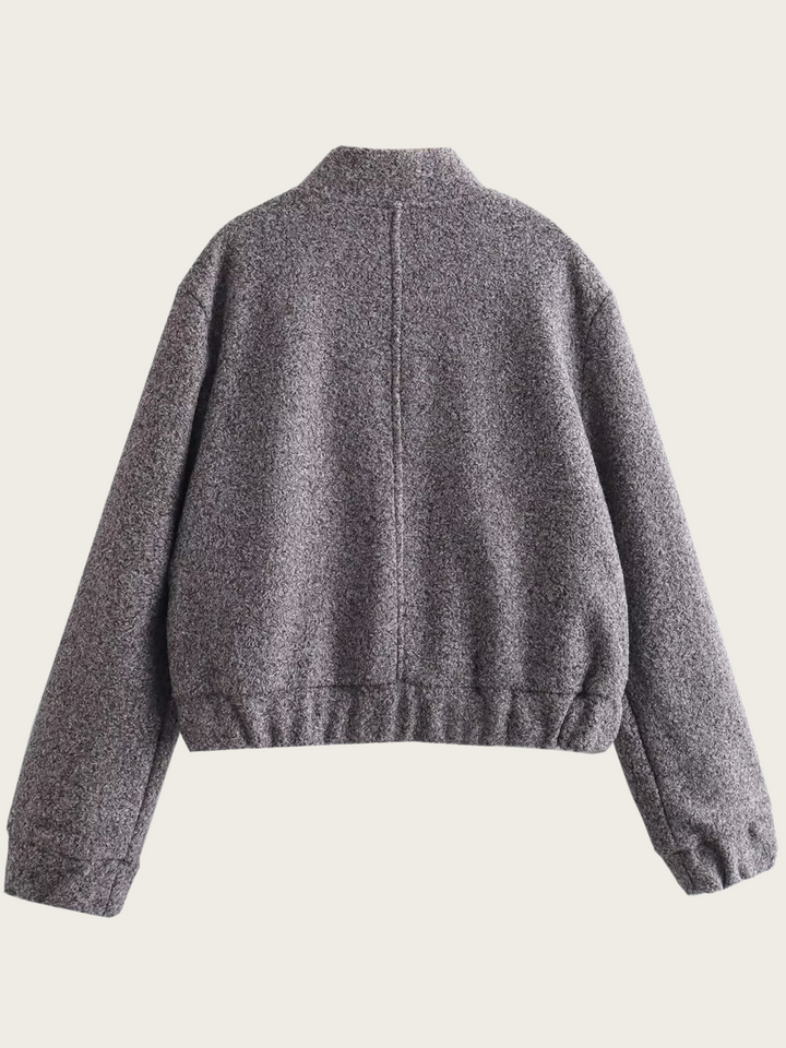 Drune | Graue Wollkurzjacke für Damen