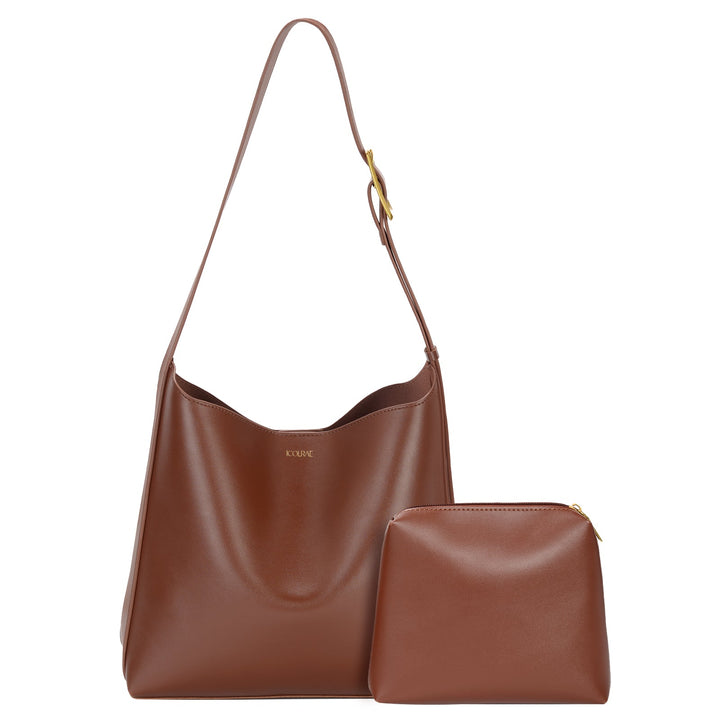 Drune | Stilvolle Robuste Braune Geprägte Brusttasche