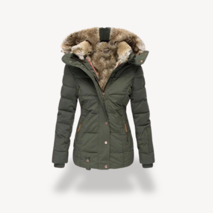 Drune | Gepolsterte Faux-Fur Kapuzenjacke Damen