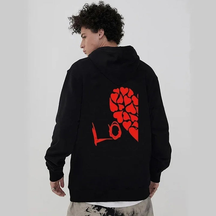 Drune | Paar-Hoodie mit Herz-Motiv