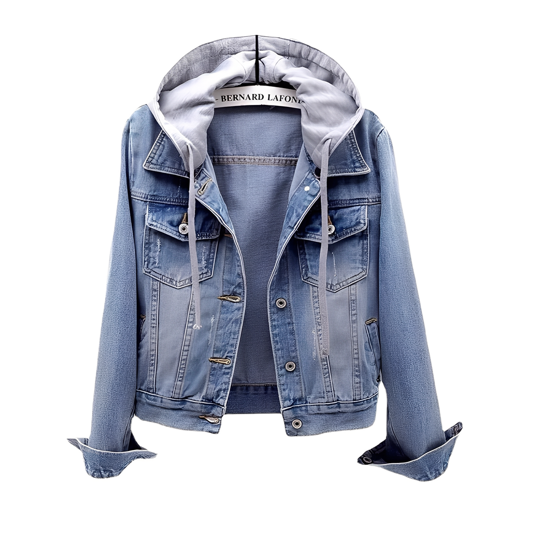 Drune | Stilvolles Jeansjacke mit Kapuze für Frauen
