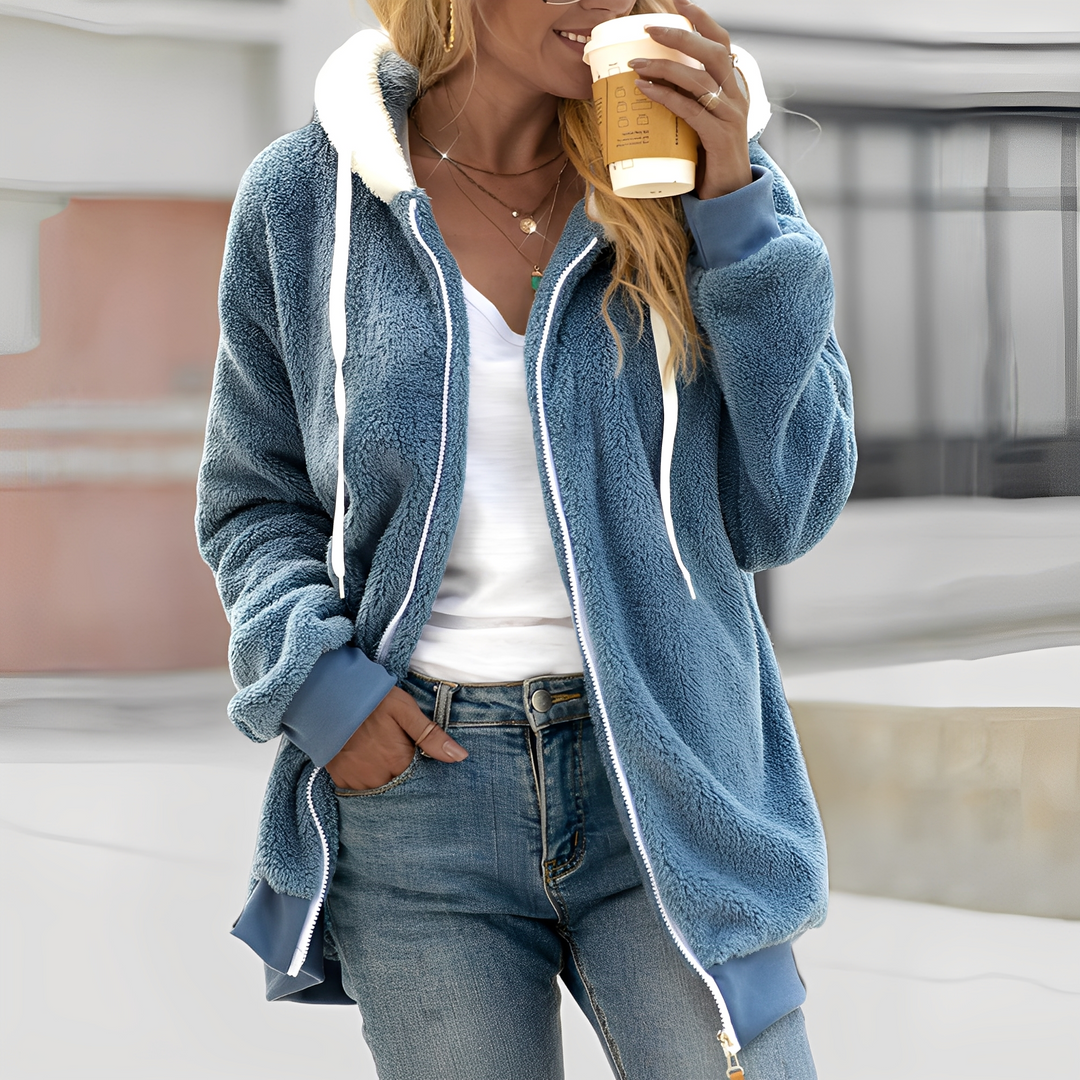 Drune | Damen Kapuzen-Fleecejacke für Wohlgefühl