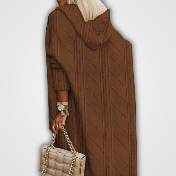 Drune | LANGER WESTE CARDIGAN MIT KAPUZE