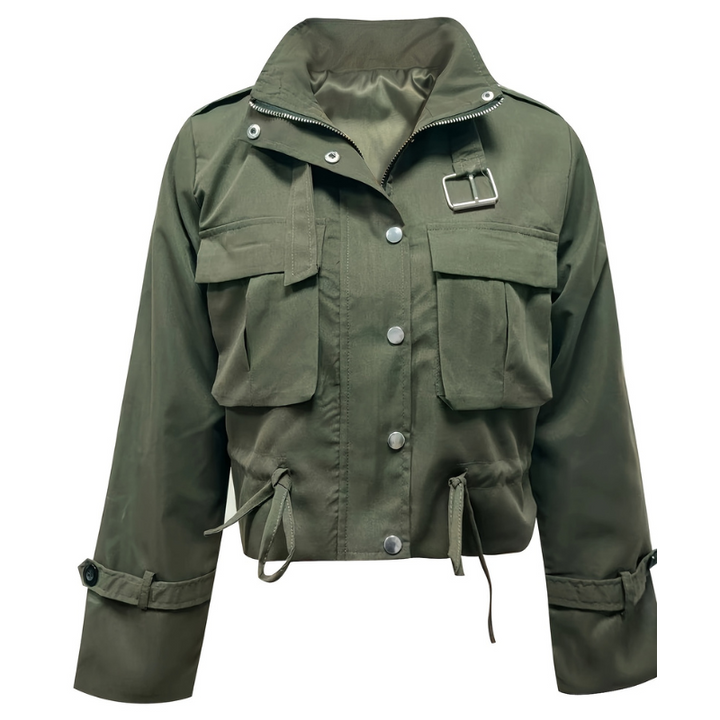 Drune | Fieldjacke Grün - Übergangsjacke Mit Hohem Kragen