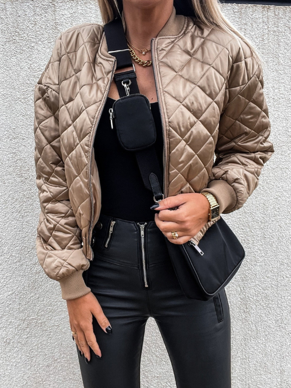 Drune | Gepolsterte Damen Bomberjacke mit Taschen