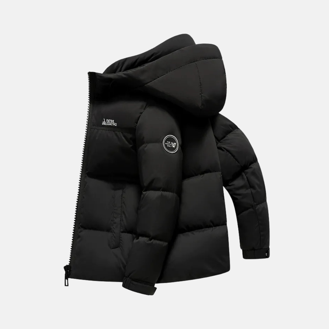 Drune | Kapuzen Pufferjacke Gestepptes Winter Pufferjacke