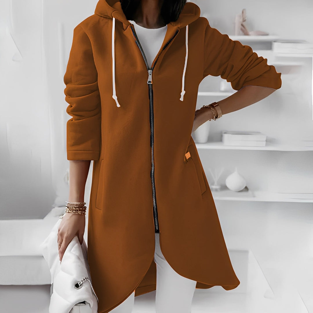 Drune | Lange und bequeme Damen-Kapuzenjacke