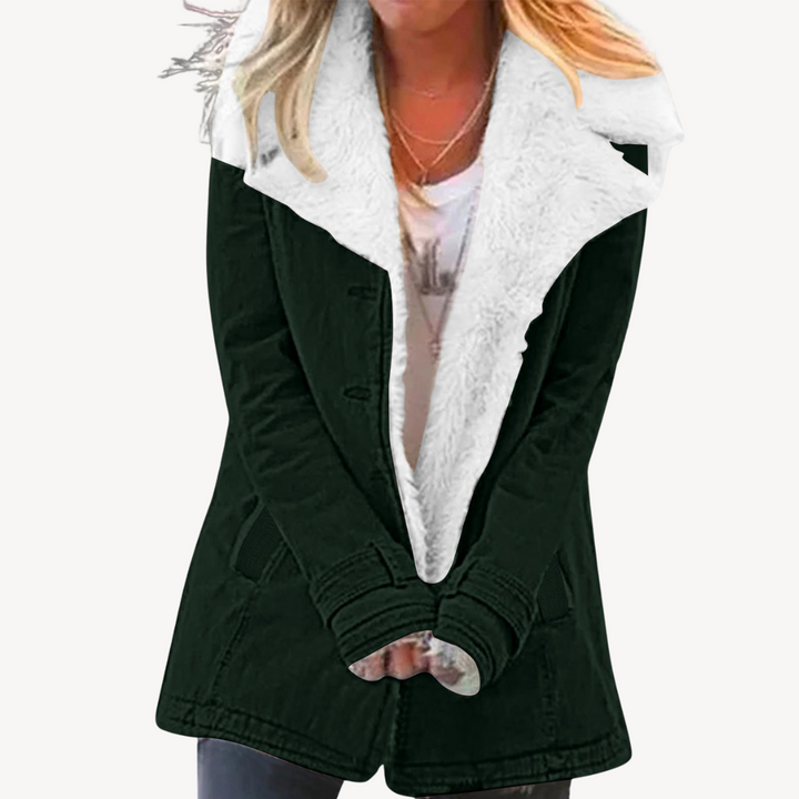 Drune | Damen Sherpa gefütterte Denimjacke