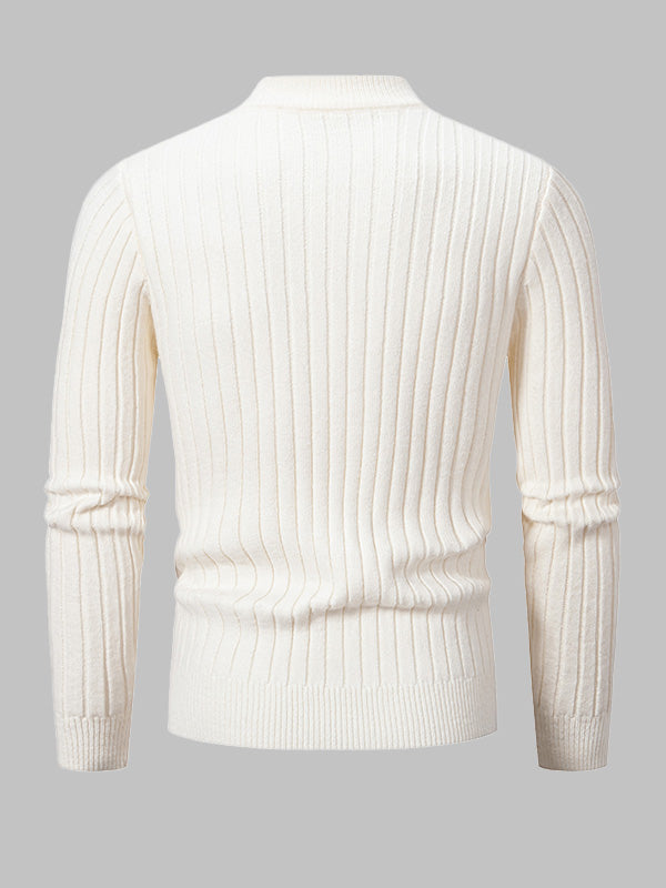 Drune | Herren Design Slim Fit Stehkragenpullover