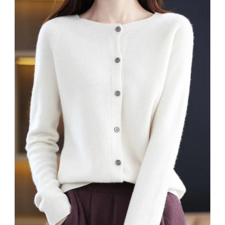 Drune | Strickjacke - Weiche Wolle - Lockere Passform - Knopfverschluss - Gerippte Kanten