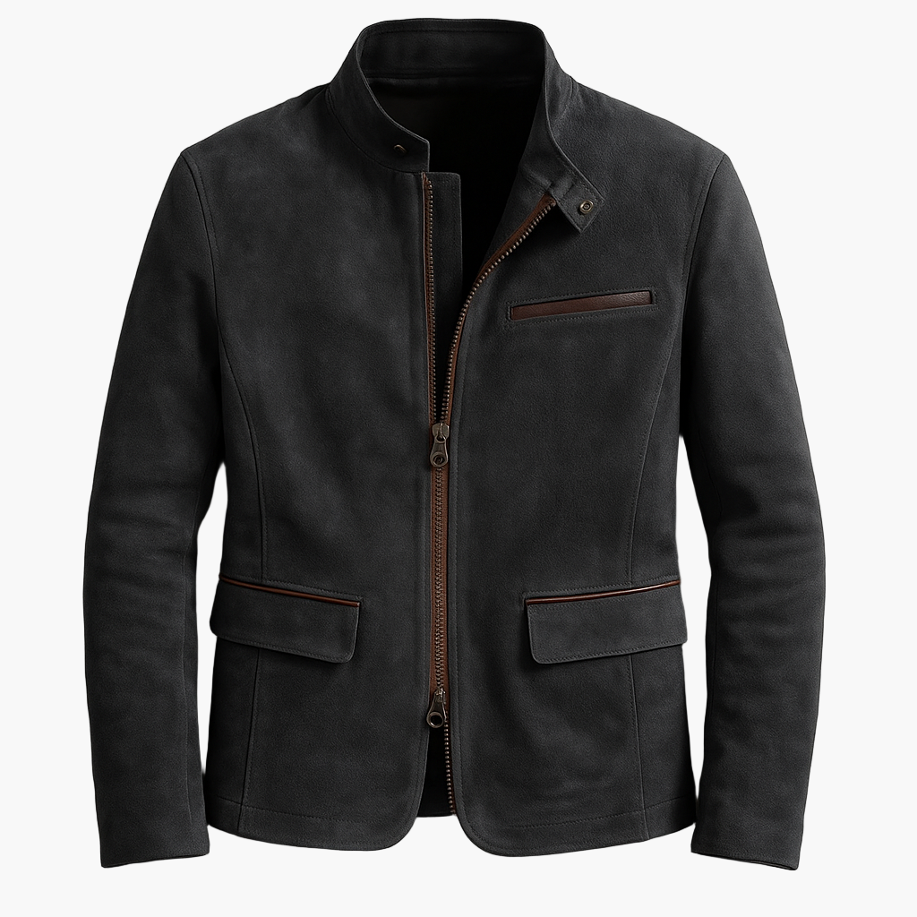 Drune | Jacke Modern Urban Style - Elegante Übergangsjacke mit Stehkragen und praktischem Reißverschluss