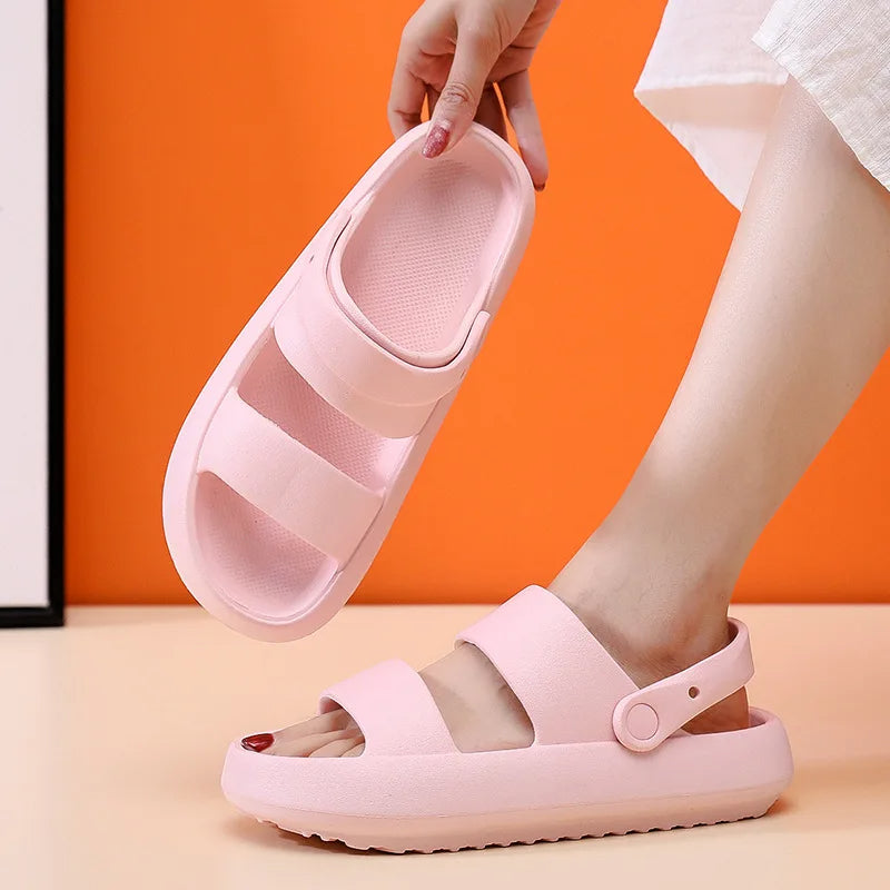 Drune - Orthopädische Sandalen | Comfort Plus Pantoletten mit Doppelriemen | Gepolsterte, lässige Slip-On-Sandalen
