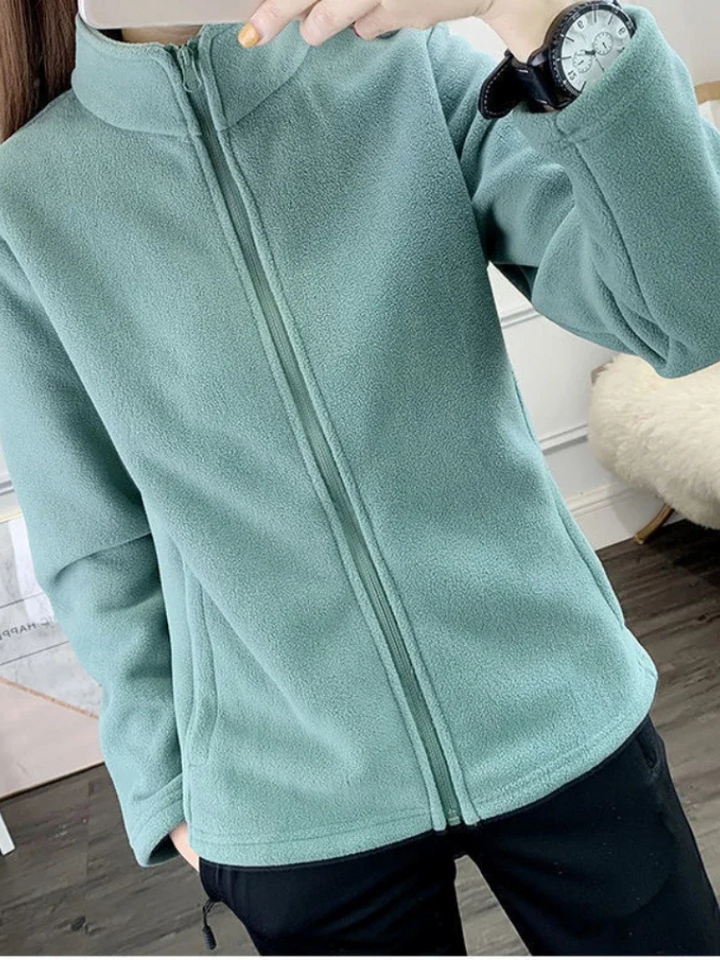 Damen Fleece Weste mit Reißverschluss Warm und Weich