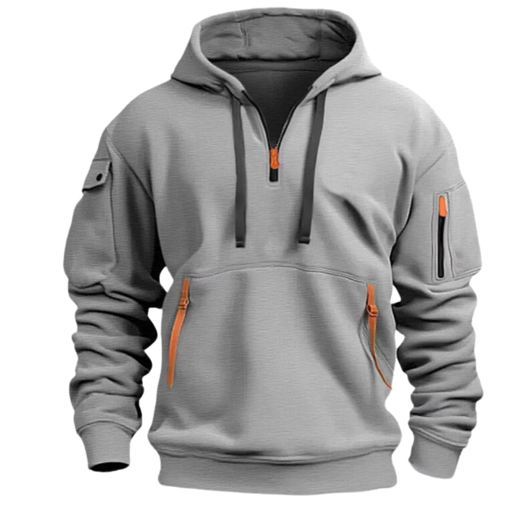 Drune | Kapuzenshirt mit Reißverschlüssen Weich und Praktisch Perfekt Für Outdoor-aktivitäten
