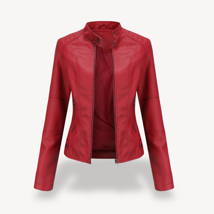 Drune | Damen Kunstleder Bikerjacke