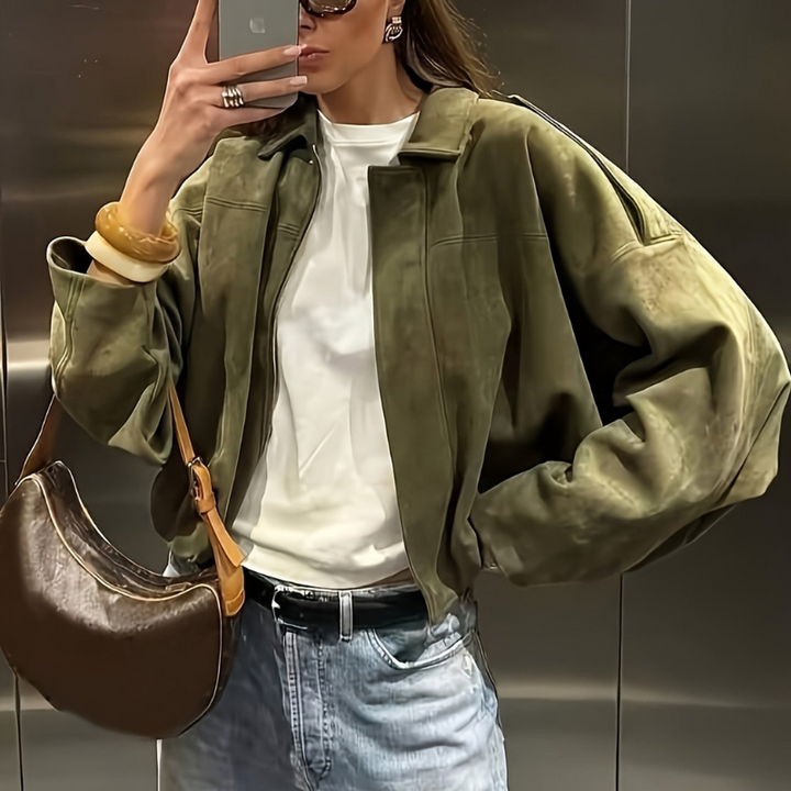 Drune | Bomberjacke Grün - Übergangsjacke Oversize