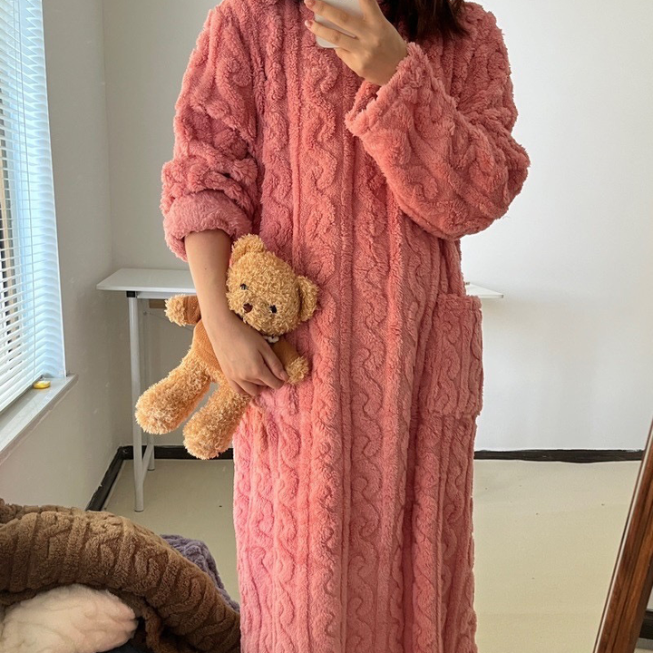 Drune | Winter korallen Samt-Homewear