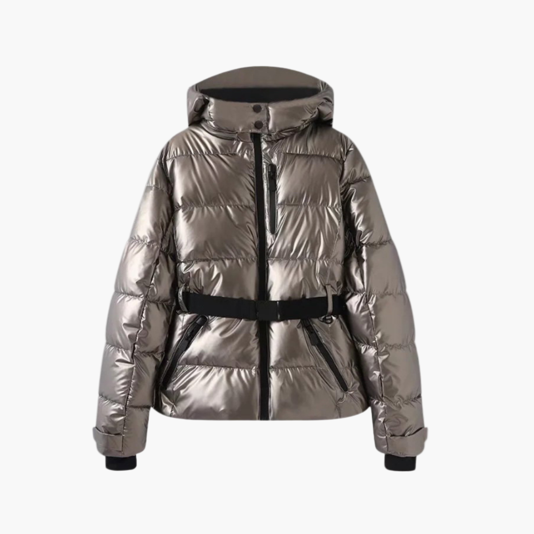 Drune | Steppjacke mit Gürtel und Kapuze - Elegante, Wasserabweisende Winterjacke für Alltag und Outdoor