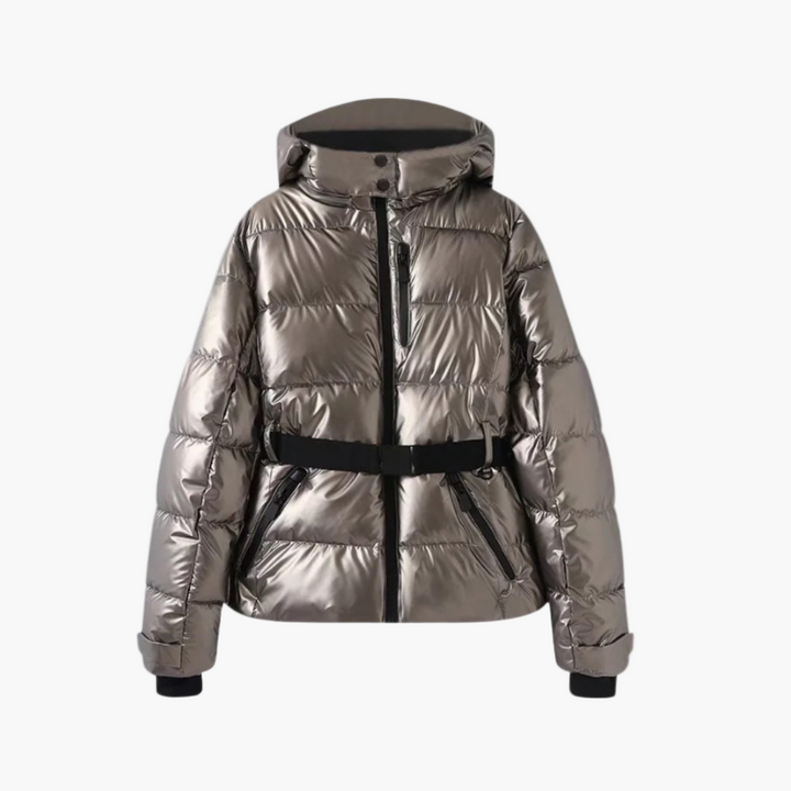 Drune | Steppjacke mit Gürtel und Kapuze - Elegante, Wasserabweisende Winterjacke für Alltag und Outdoor