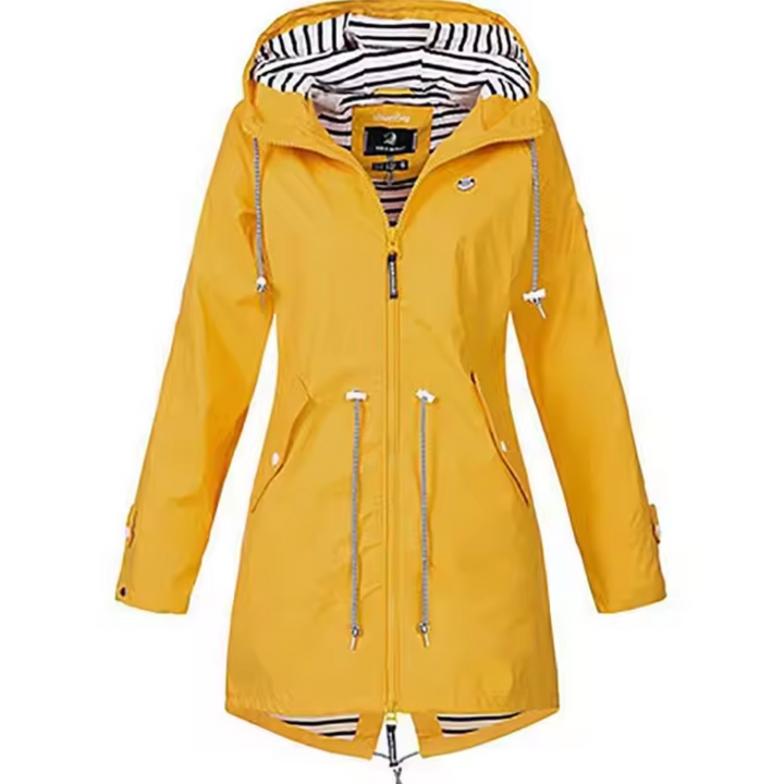 Drune | Regenjacke - Wasserdicht - Poncho Regenmantel - Verstellbare Taille - Kapuze mit Futter