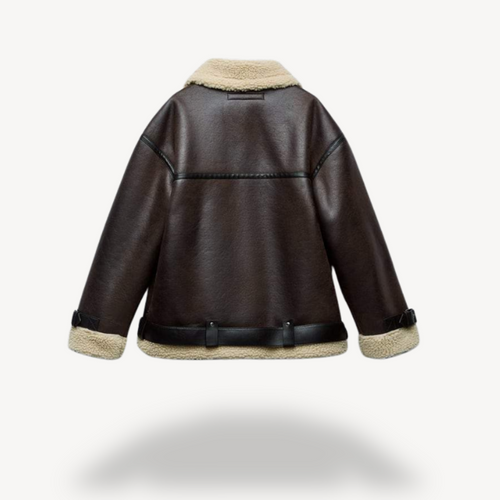 Drune | Shearling Bikerjacke für Frauen