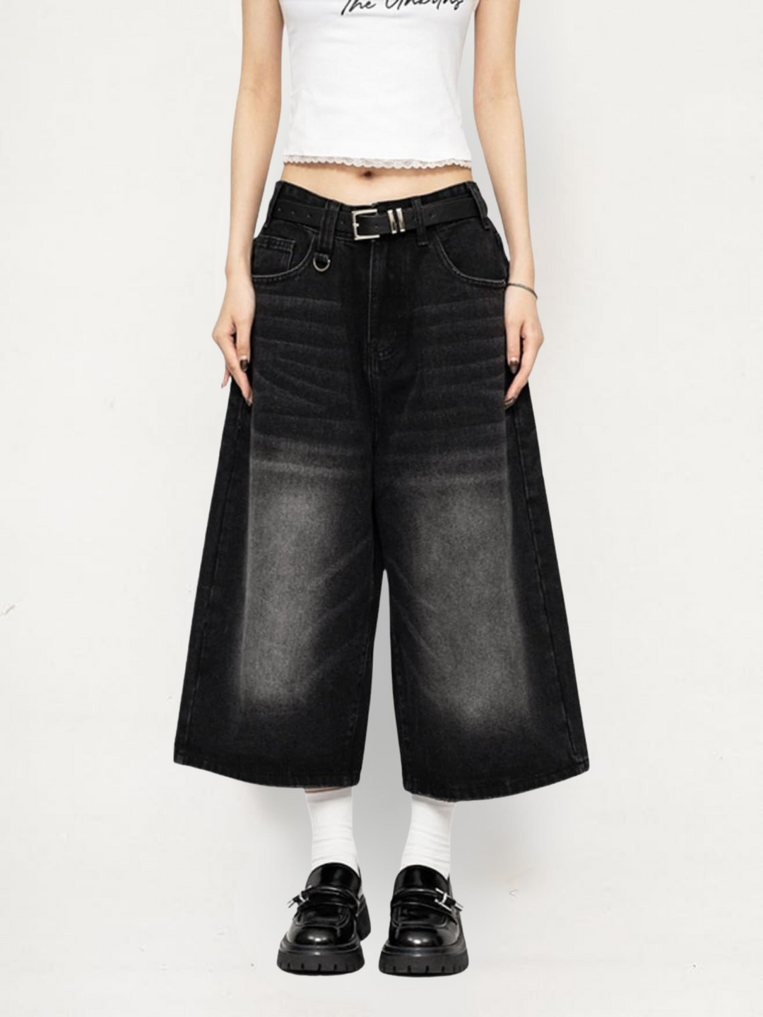 Drune | Weite Denim Culotte