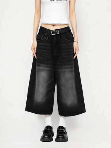 Drune | Weite Denim Culotte