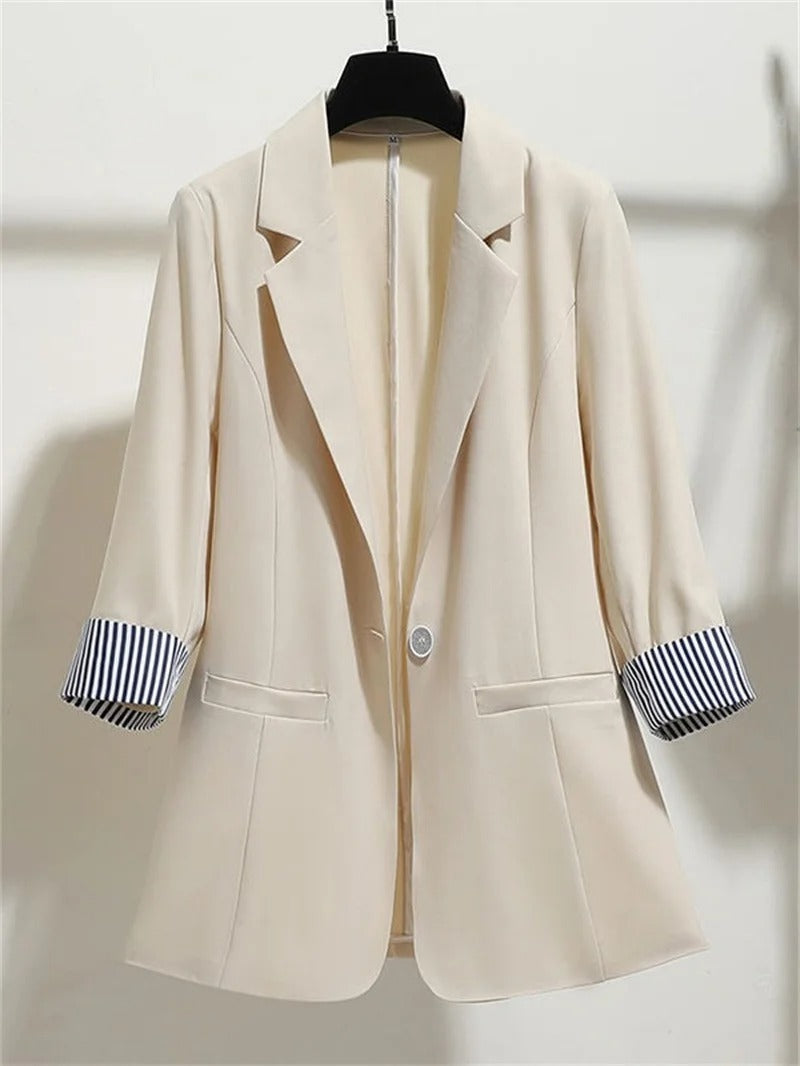 Drune | Schlichte Jacke mit Dreiviertelärmeln für Damen