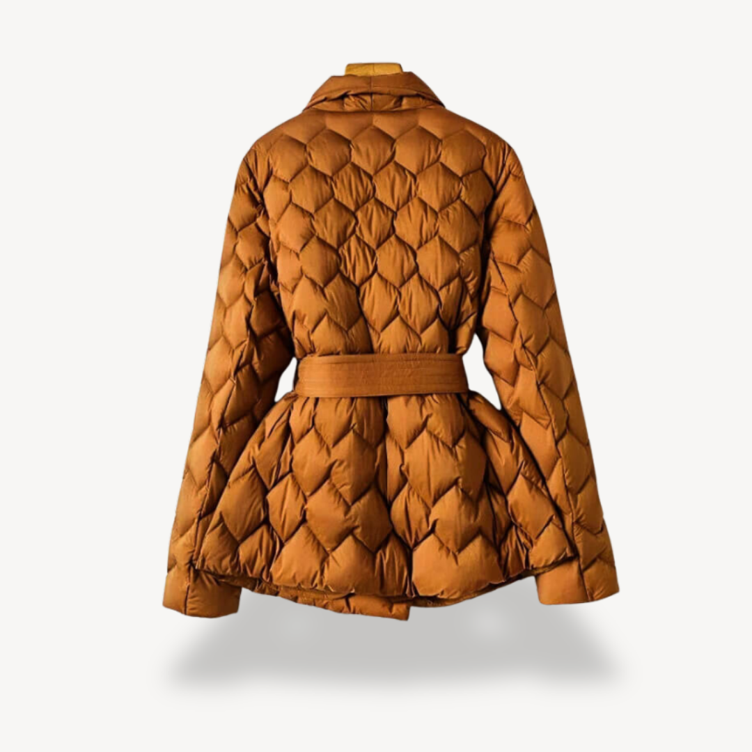 Drune | Damen Stepp-Pufferjacke mit Gürtel