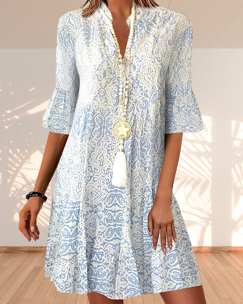 Drune | Bohemian Bedrucktes Tunika Kleid Für Damen
