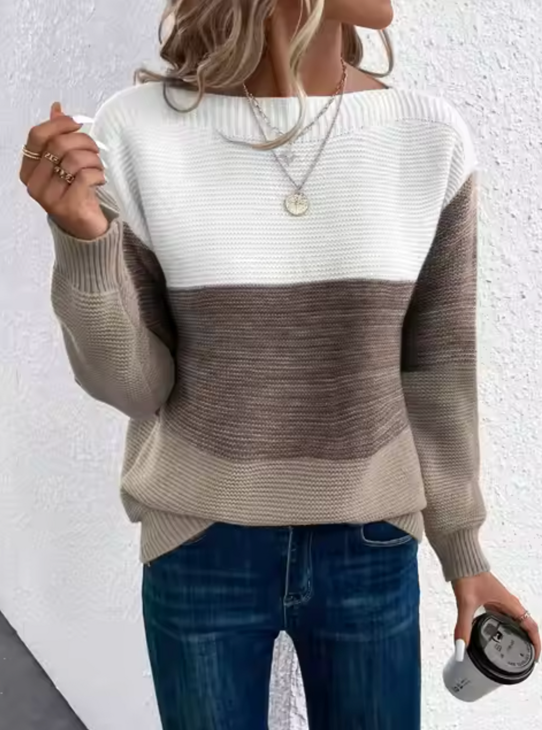 Drune | Tricolor Strickpullover