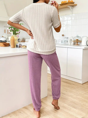 Drune | Gerippte Loungewear-Set