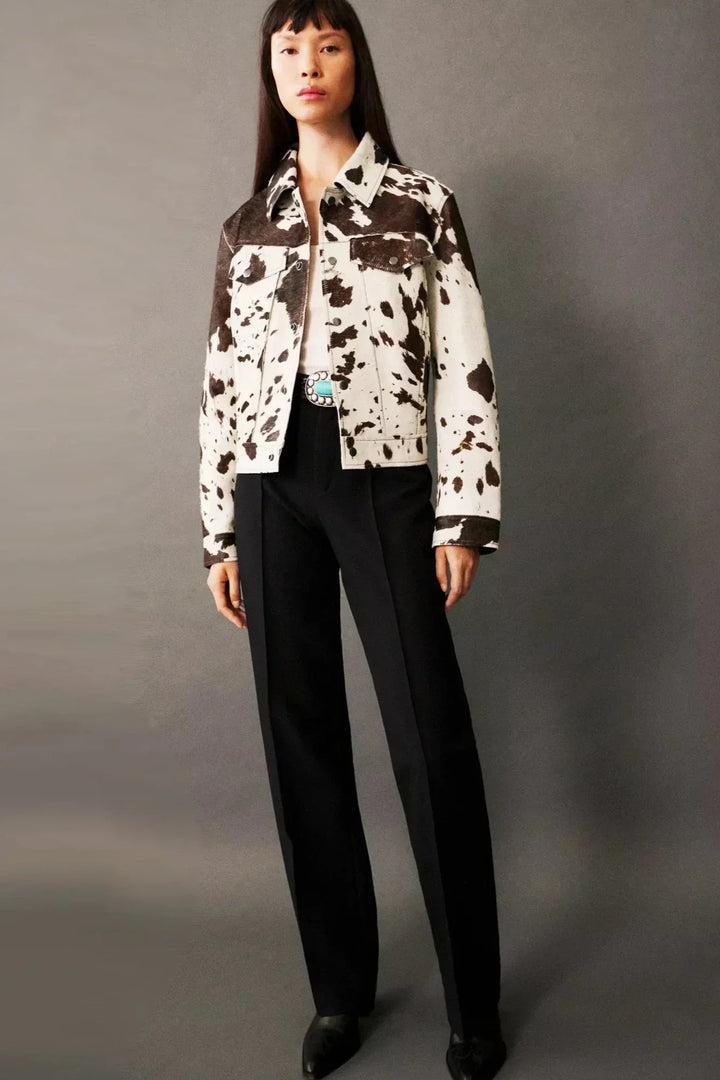 Drune | Print Faux-Fur Hemdenjacke