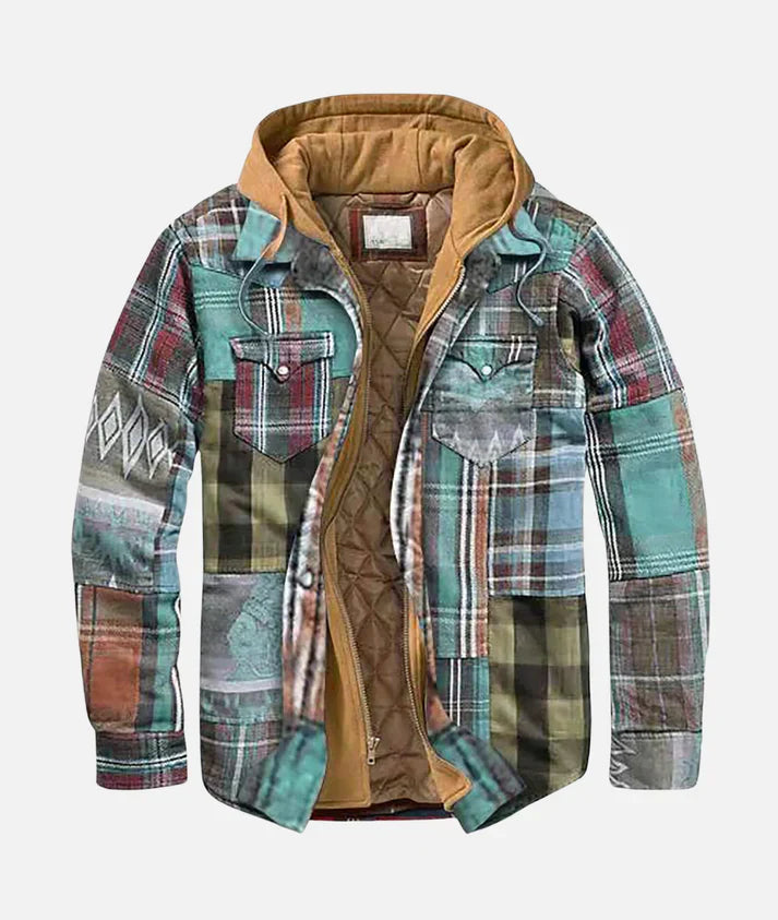 Drune | Karierte Jacke mit Kapuze