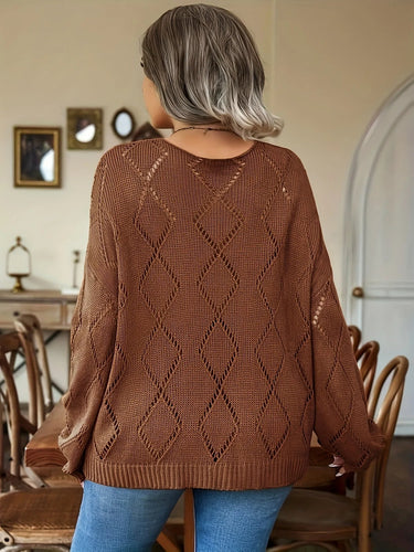 Drune | Damen Übergroßer Strickpullover in Übergröße
