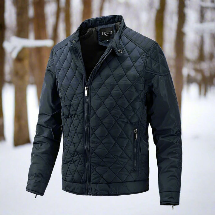 Drune | Gep Padded Jacke Diamant Gesteppt Stehkragen Reißverschluss Slim Fit