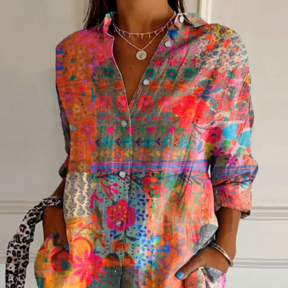 Drune | Elegante Blumenmuster Bluse
