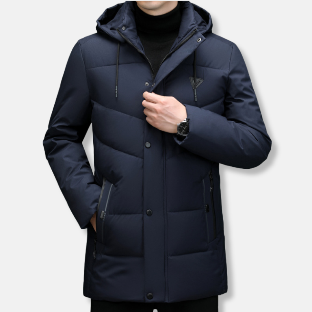Drune | Kapuzen Pufferjacke Steppjacke im lässigen Schnitt