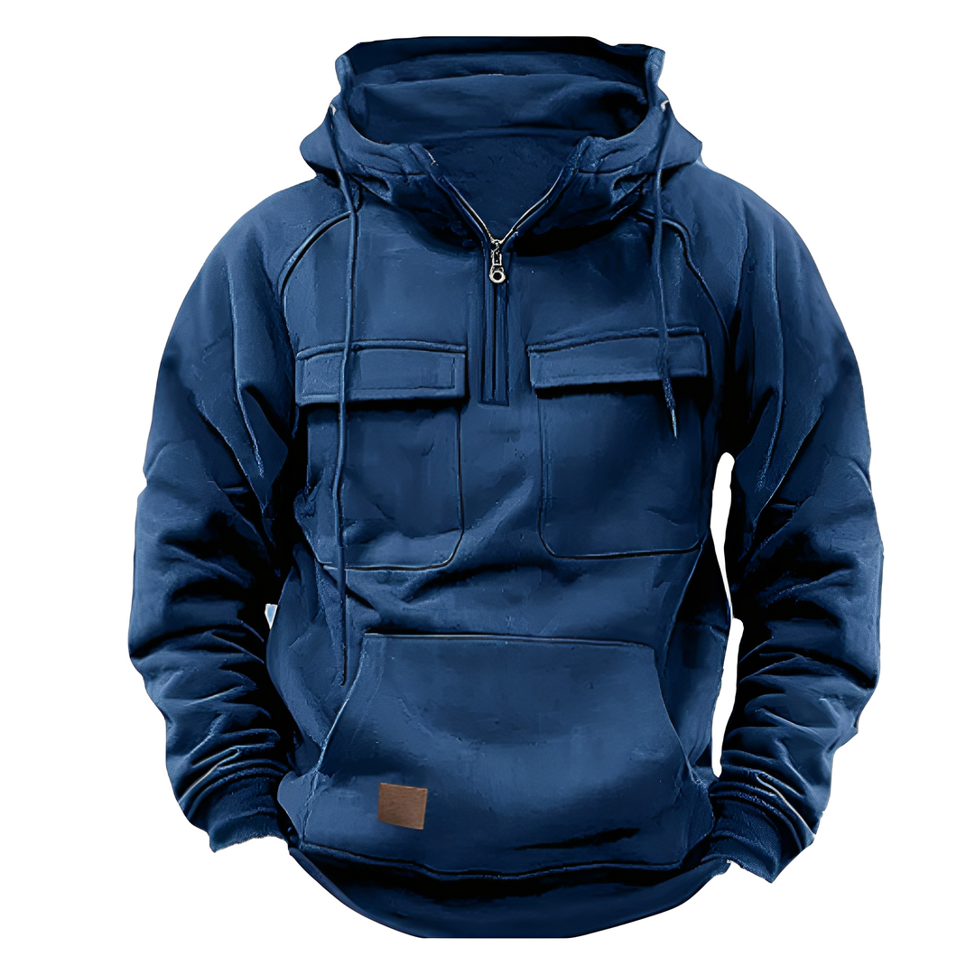 Drune | Klassischer Hoodie mit mehreren Taschen für Männer