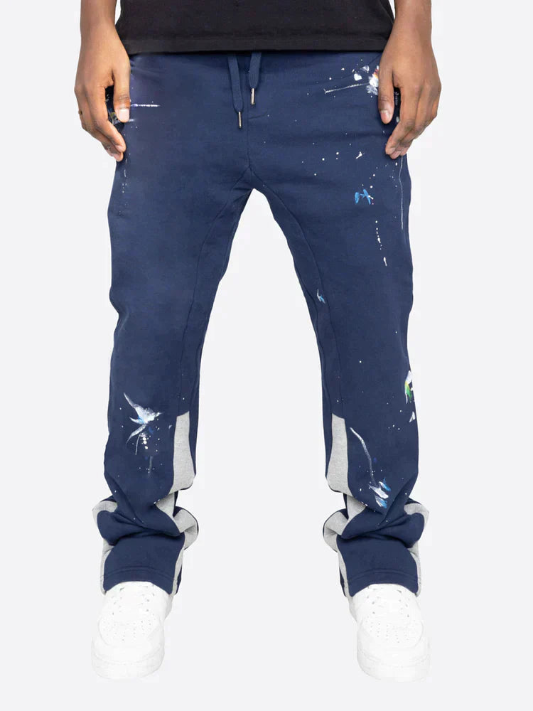 Drune | Farbspritzer Flare Sweatpants