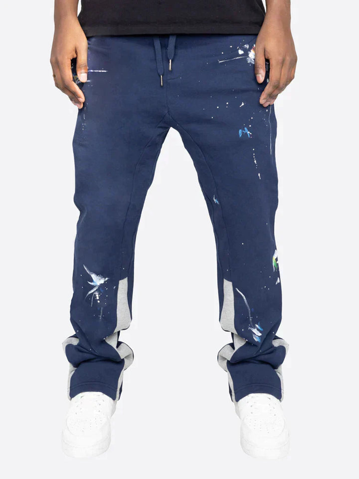 Drune | Farbspritzer Flare Sweatpants