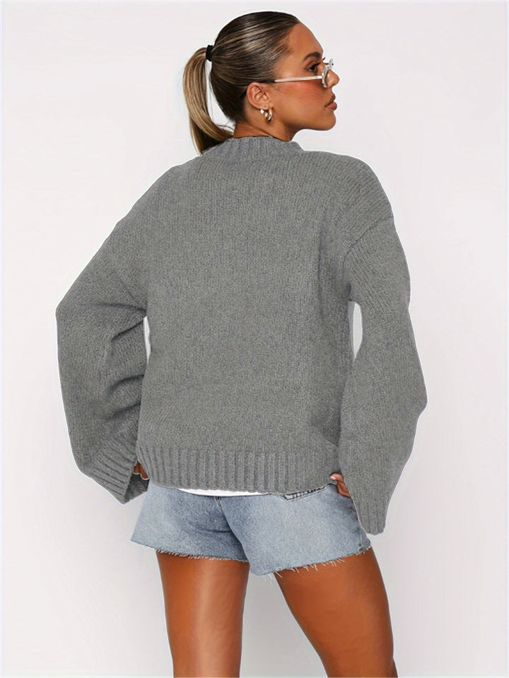 Drune | Baumwollpullover mit langen Ärmeln und gemütlicher, lockerer Passform Pullover Damen - Perfekt für Casual Days