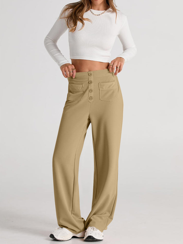 Drune | Taille Weite Hose Mit Taschen Elegant Und Komfortabel